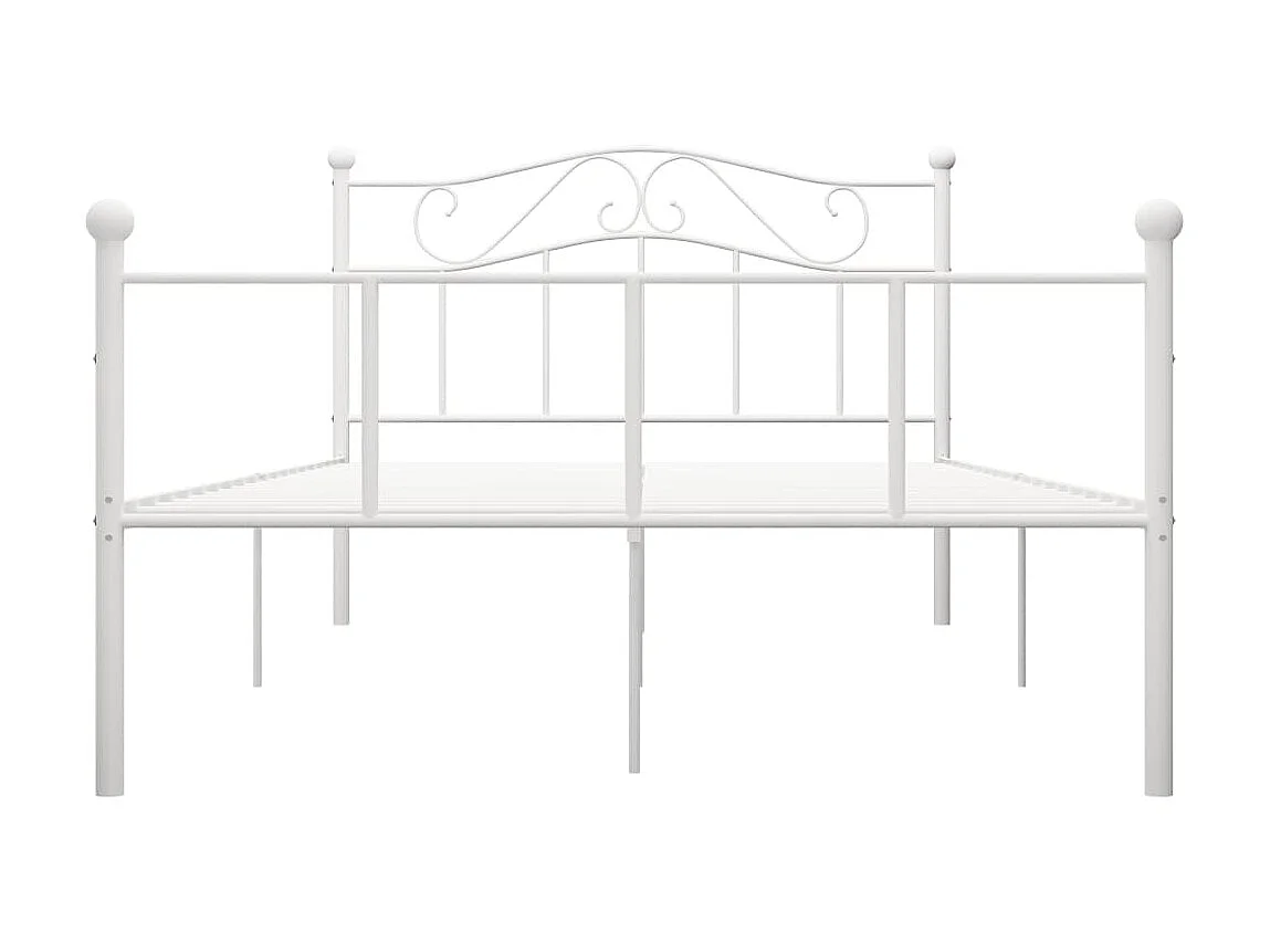 Lit-120x200 cm Blanc Métal EGGB46302