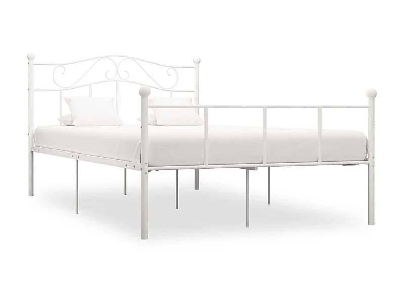 Lit-120x200 cm Blanc Métal EGGB46302