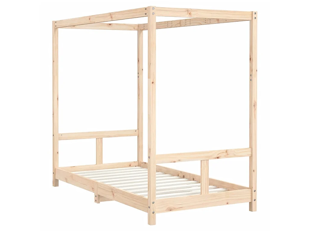 Lit-80x160 cm pour enfant bois de pin massif EGGB19192