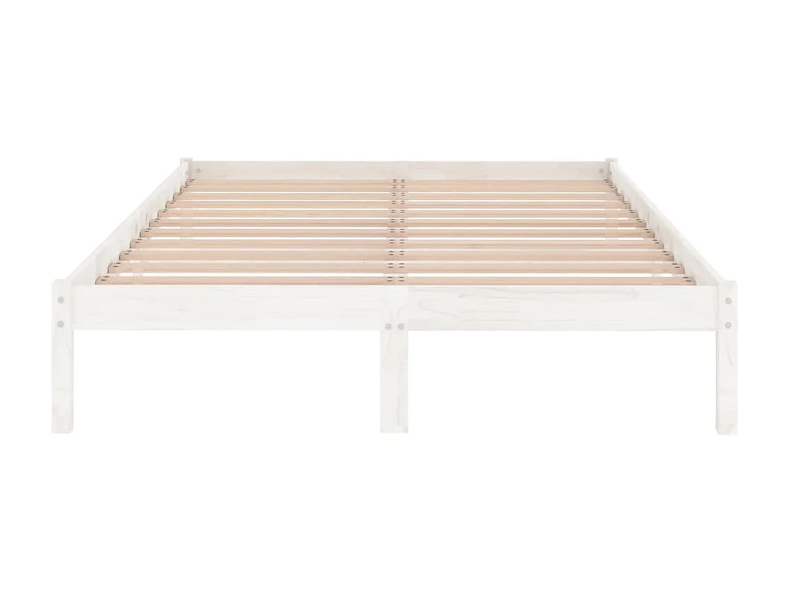 Lit-180x200 cm Blanc Bois massif Super King EGGB29887