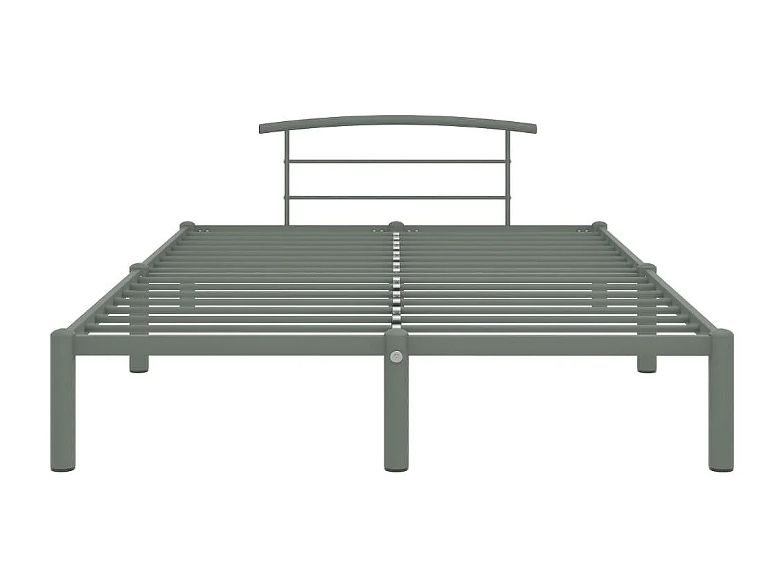 Cama 160x200 cm de metal gris ES76095