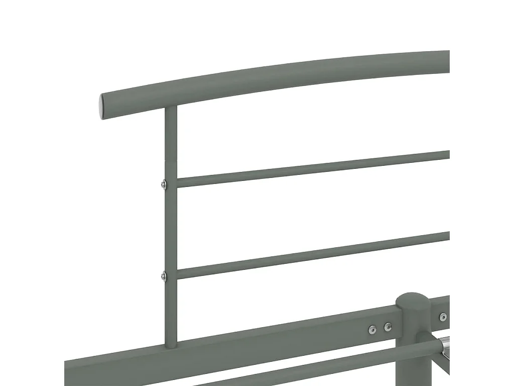 Cama 160x200 cm de metal gris ES76095