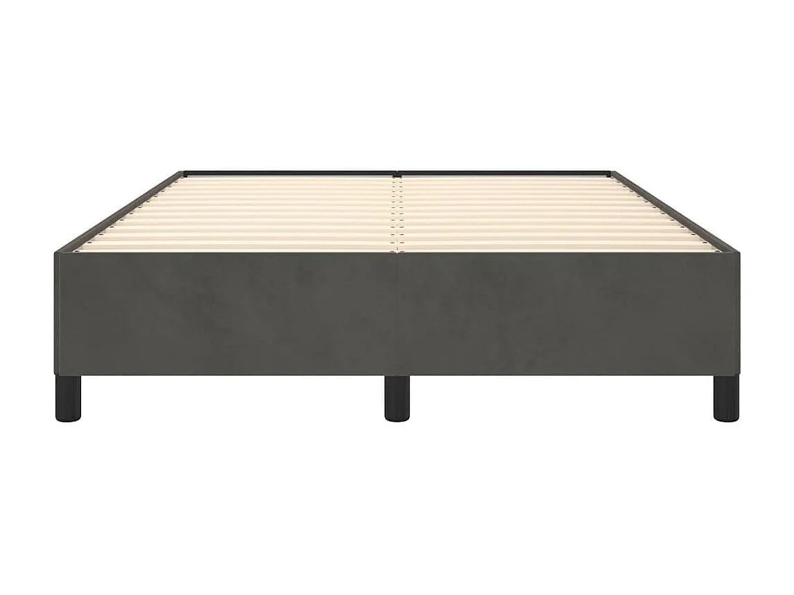 Cama 140x190 cm veludo cinzento-escuro PT331988