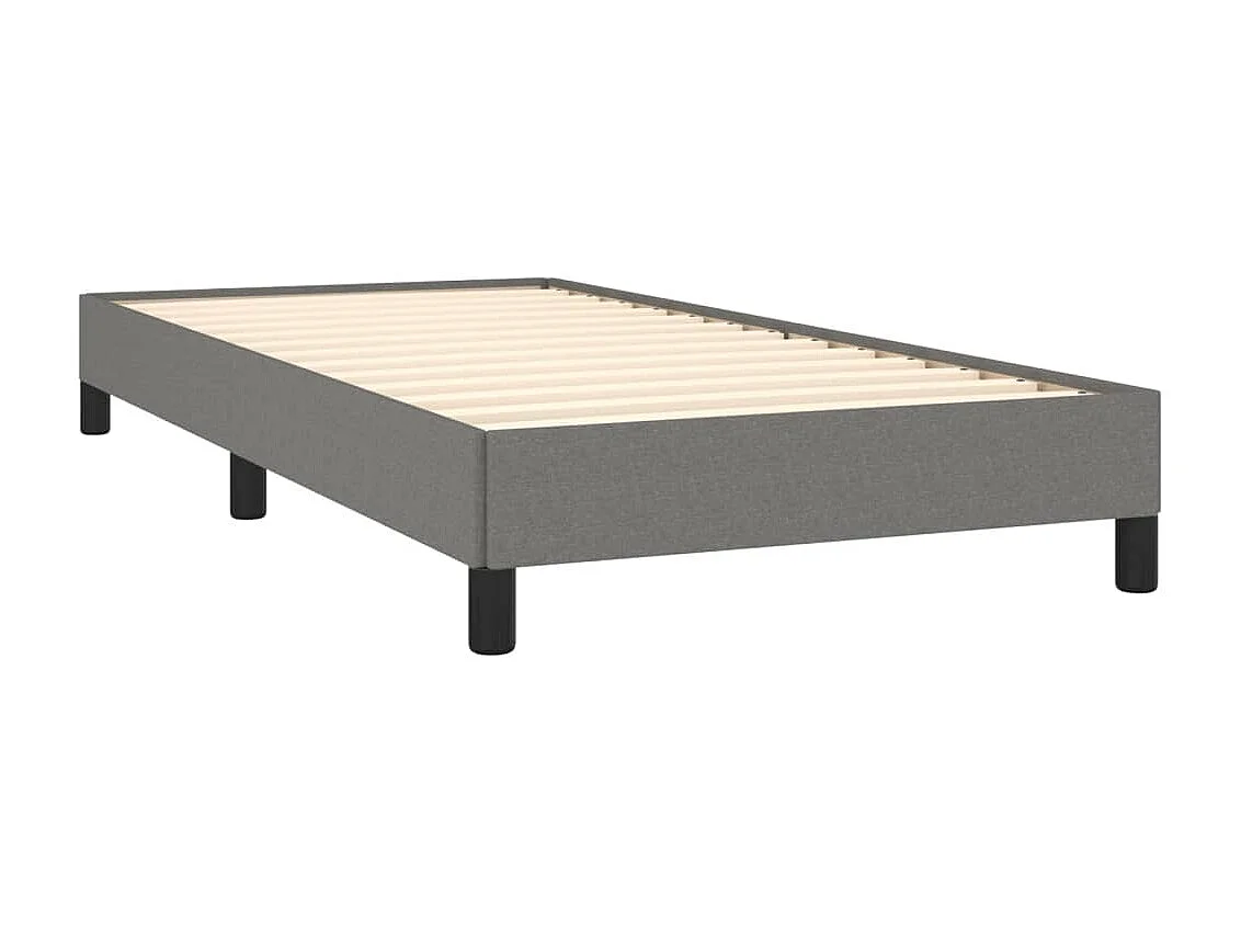 Cama 90x200 cm tecido cinzento-escuro PT857979