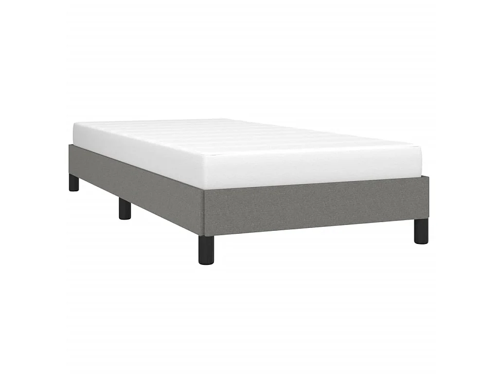 Lit-90x200 cm Gris foncé Tissu EGGB94714