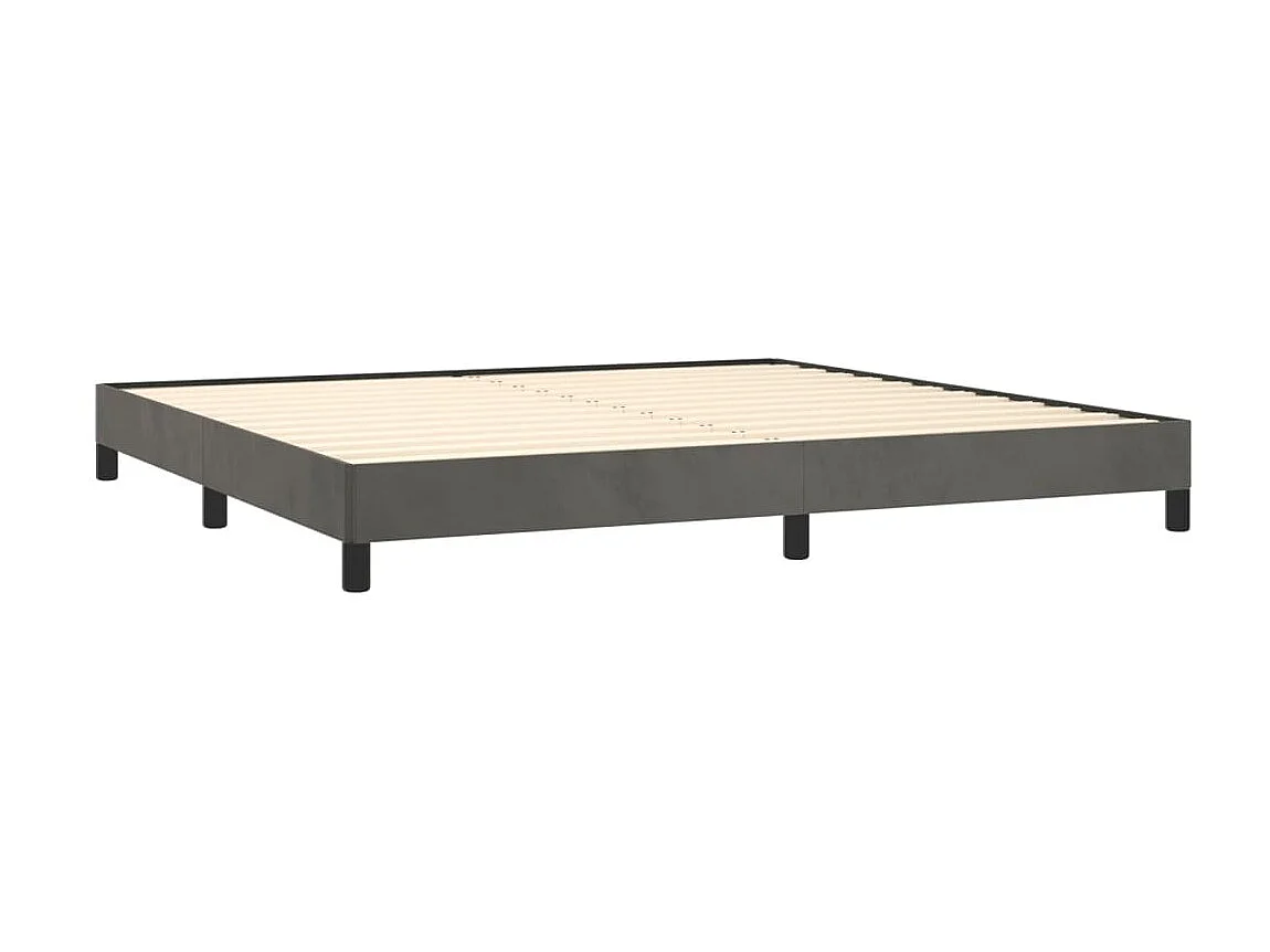 Bedframe fluweel donkergrijs 200x200 cm NL97642