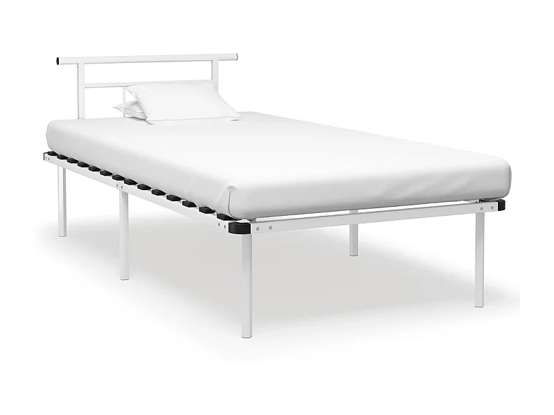 Lit-100x200 cm Blanc Métal EGGB41664