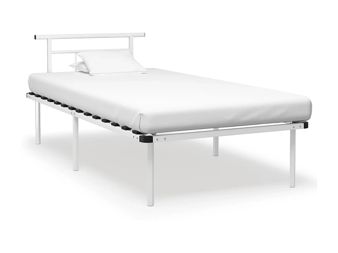 Lit-100x200 cm Blanc Métal EGGB41664