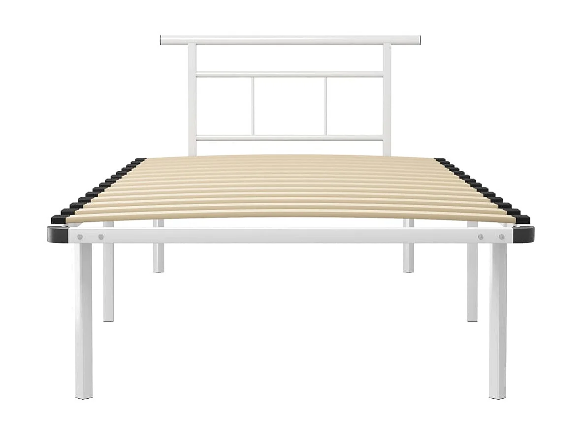 Lit-100x200 cm Blanc Métal EGGB41664