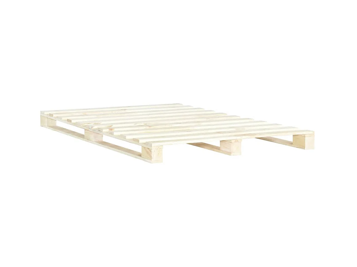 Lit-180x200 cm de palette Bois de pin massif EGGB90218