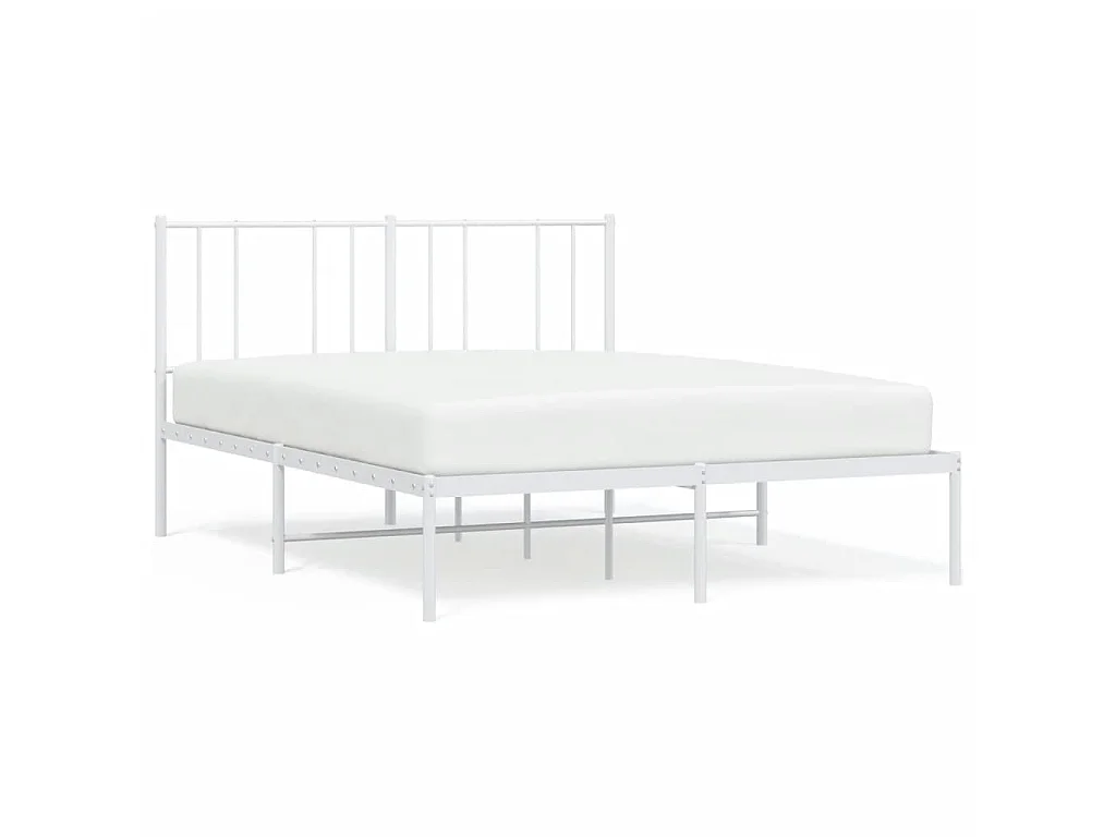 Cama com cabeceira 120x200 cm metal branco PT968539