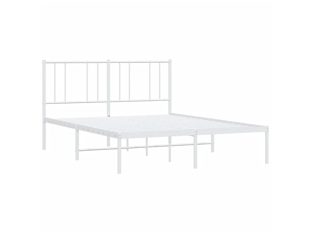Cama com cabeceira 120x200 cm metal branco PT968539