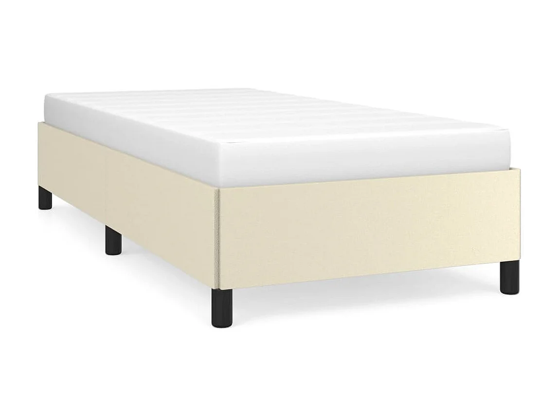 Lit-90x190 cm Crème Similicuir EGGB38305