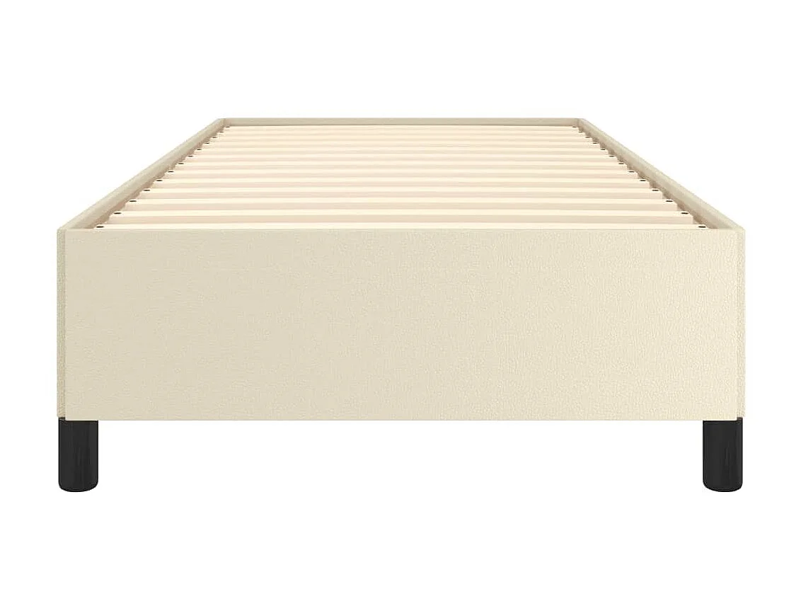 Lit-90x190 cm Crème Similicuir EGGB38305