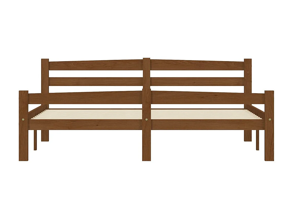 Cama 160x200 cm madera maciza pino marrón miel ES54340