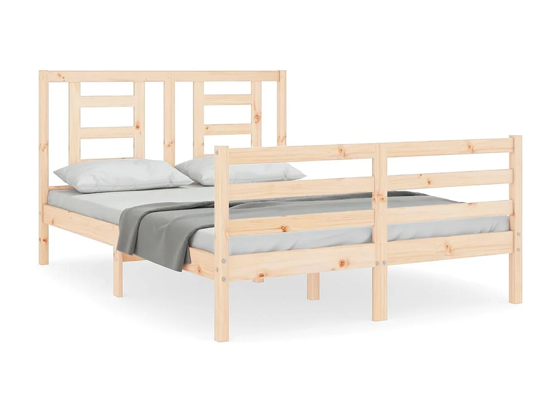 Lit-140x190 cm avec tête de lit bois massif EGGB75130