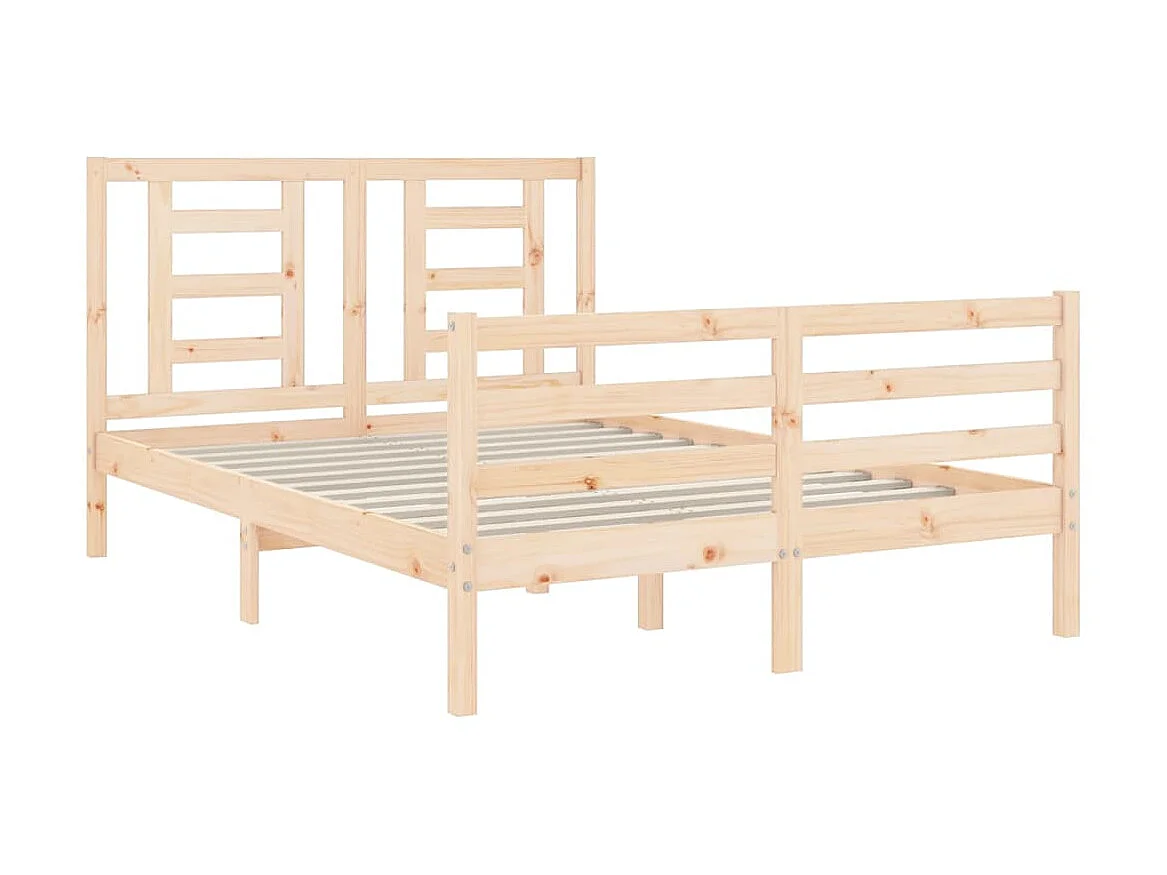 Lit-140x190 cm avec tête de lit bois massif EGGB75130