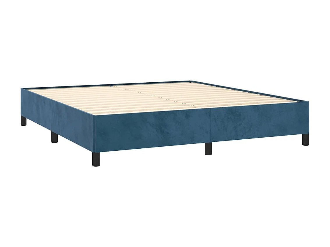 Lit-180x200 cm Bleu foncé Velours EGGB84836