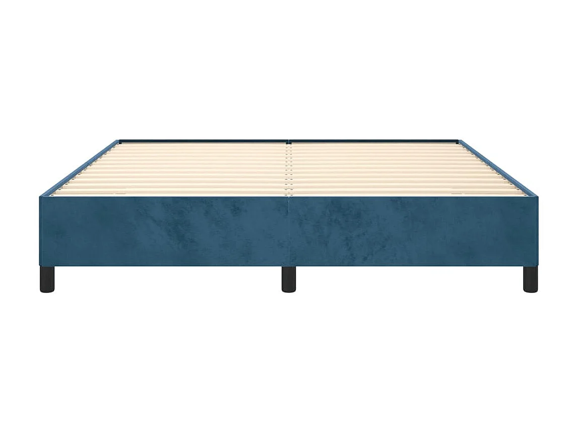 Lit-180x200 cm Bleu foncé Velours EGGB84836
