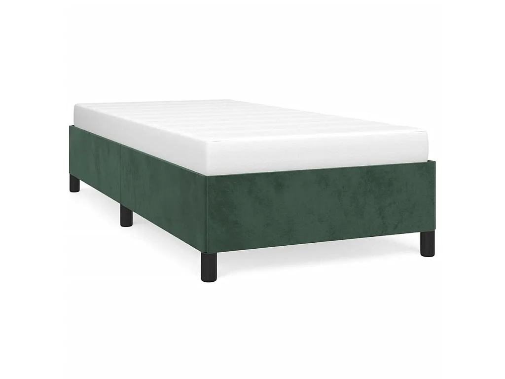 Lit-90x190 cm Vert foncé Velours EGGB95141