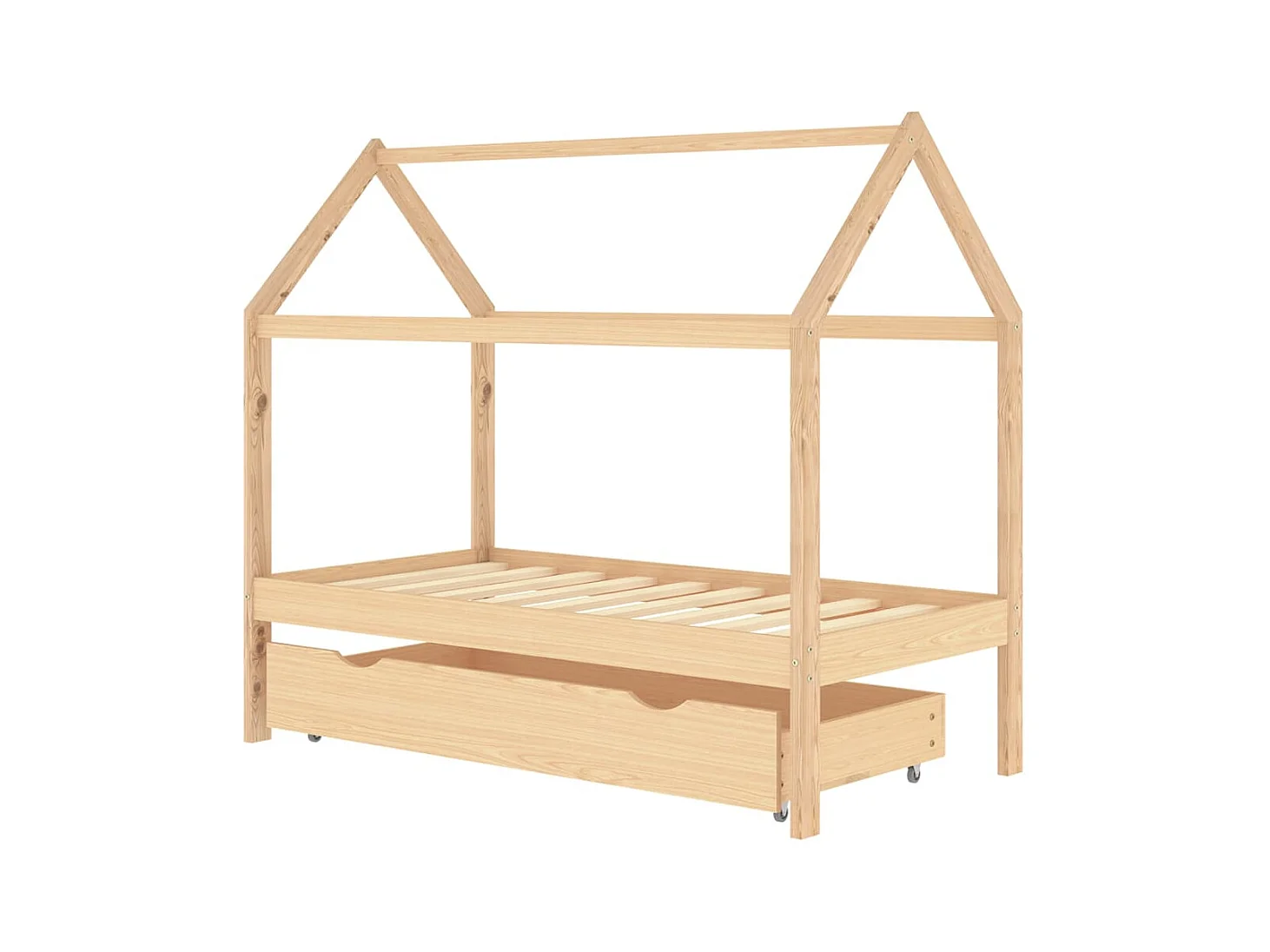 Lit-80x160 cm d'enfant avec un tiroir Pin massif EGGB14591