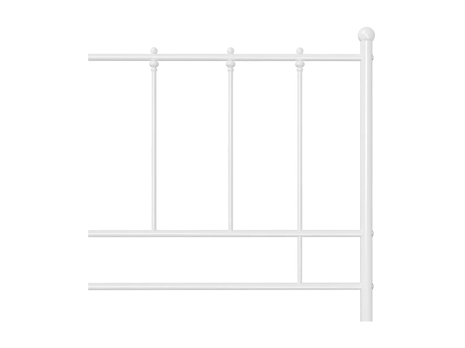 Lit-140x200 cm Blanc Métal EGGB44118