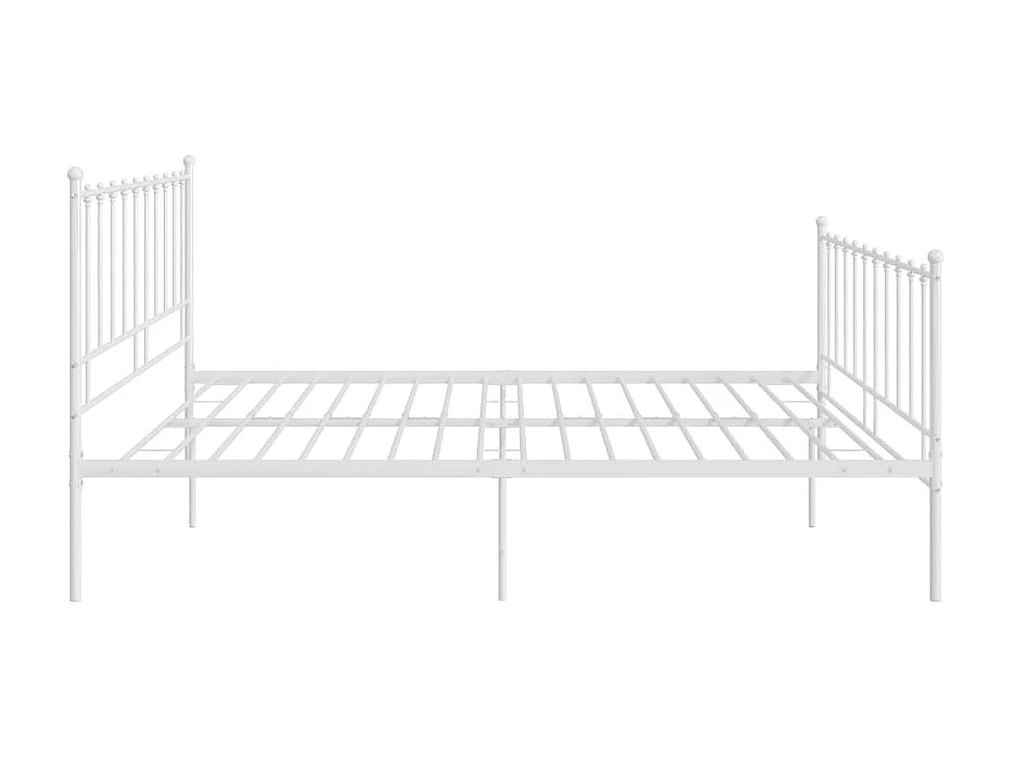 Lit-140x200 cm Blanc Métal EGGB44118