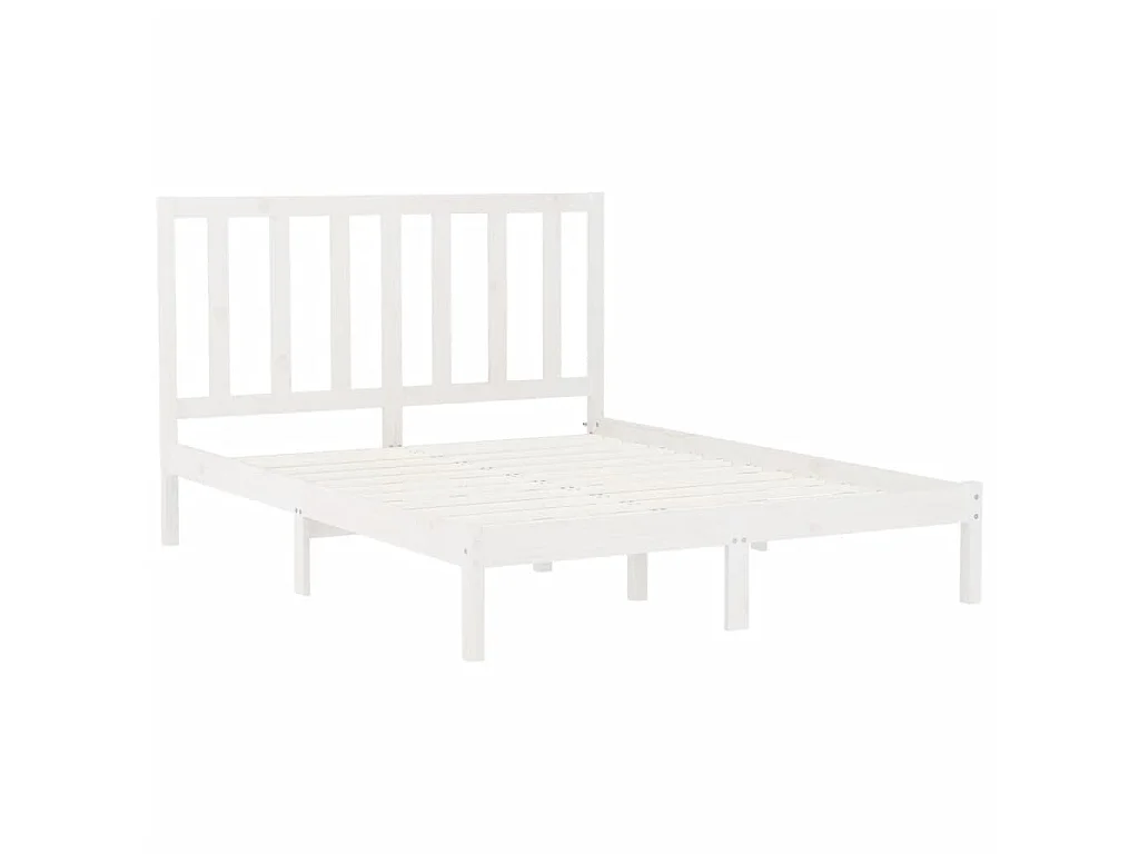 Lit-160x200 cm Blanc Bois massif EGGB48121