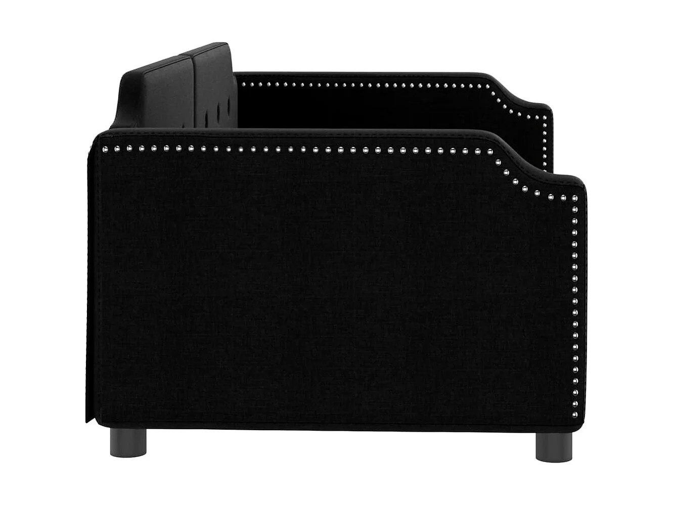 Lit-80x200 cm de repos noir tissu EGGB44041