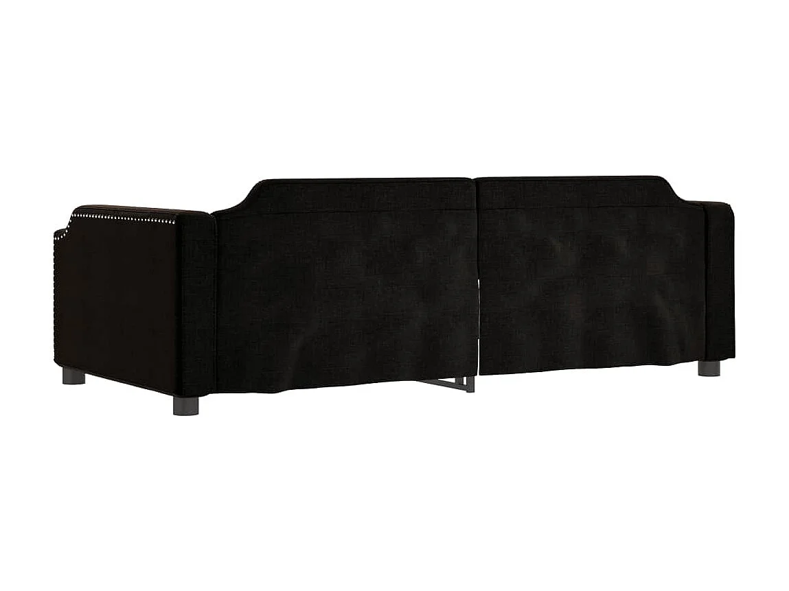Lit-80x200 cm de repos noir tissu EGGB44041
