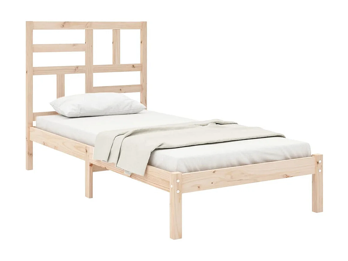 Lit-100x200 cm Bois massif EGGB31014