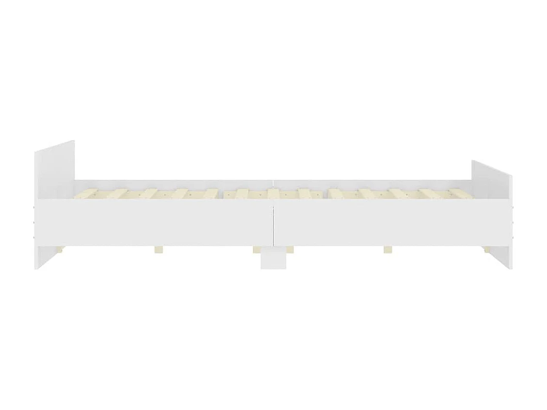 Lit-200x200 cm avec tête de lit/pied de lit blanc EGGB91539