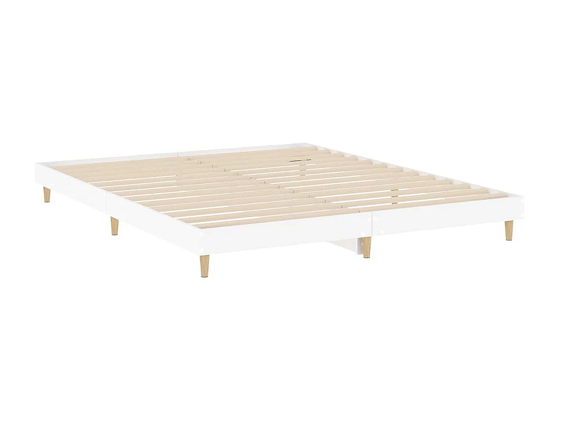 Lit-200x200 cm blanc bois d'ingénierie EGGB94914