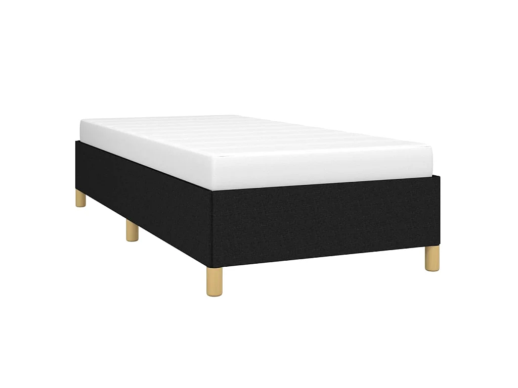 Cama 90x190 cm de tela negro ES58489
