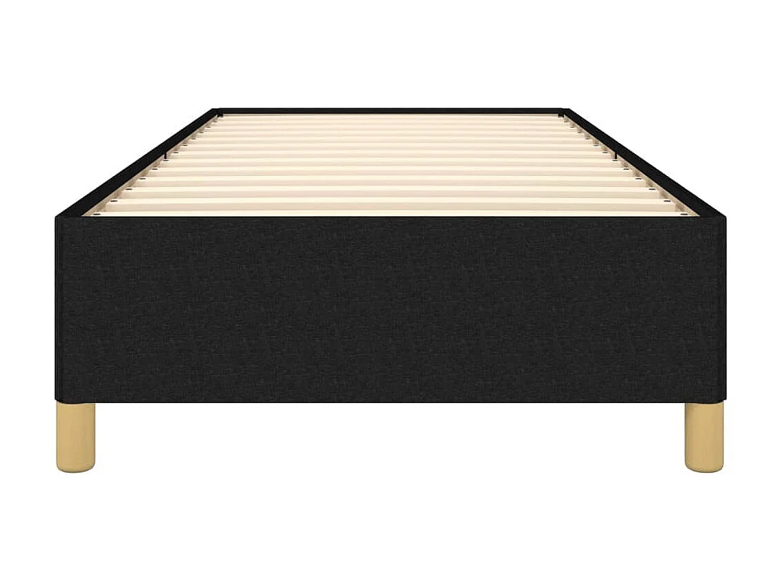 Cama 90x190 cm de tela negro ES58489