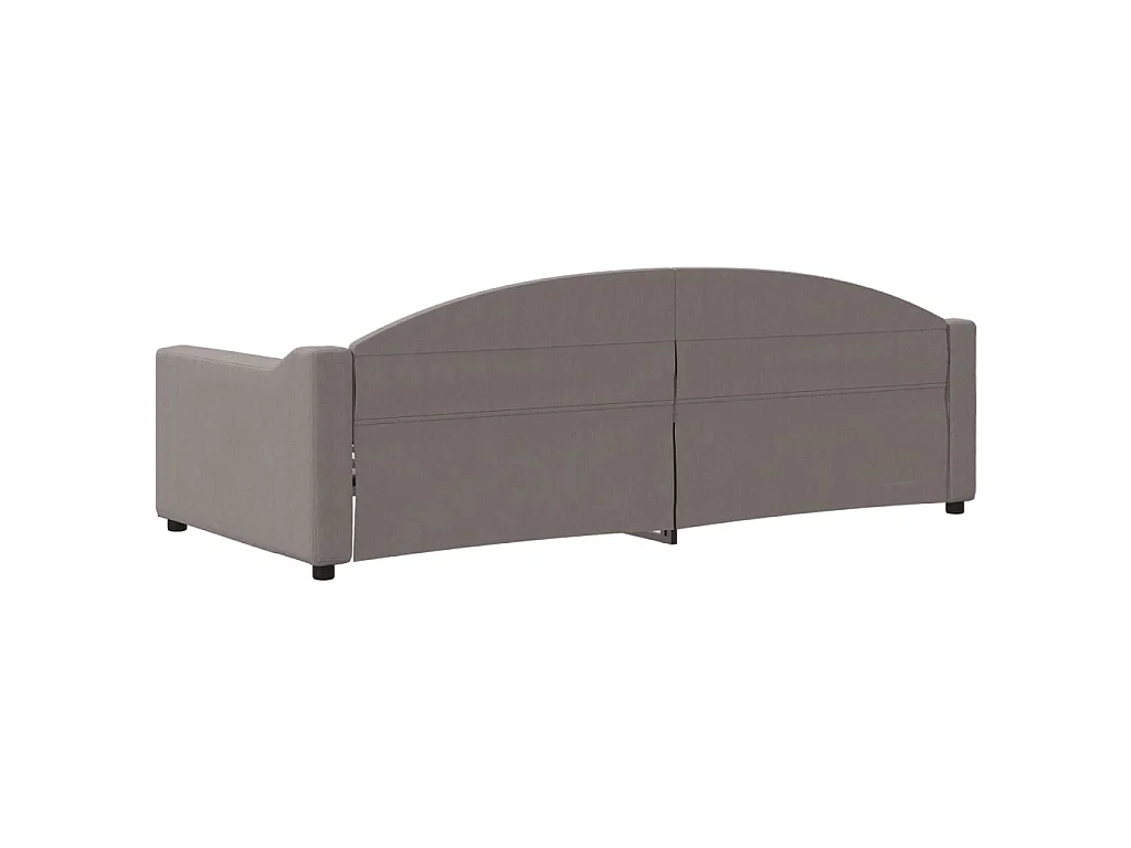 Lit-90x200 cm de repos taupe tissu EGGB34869