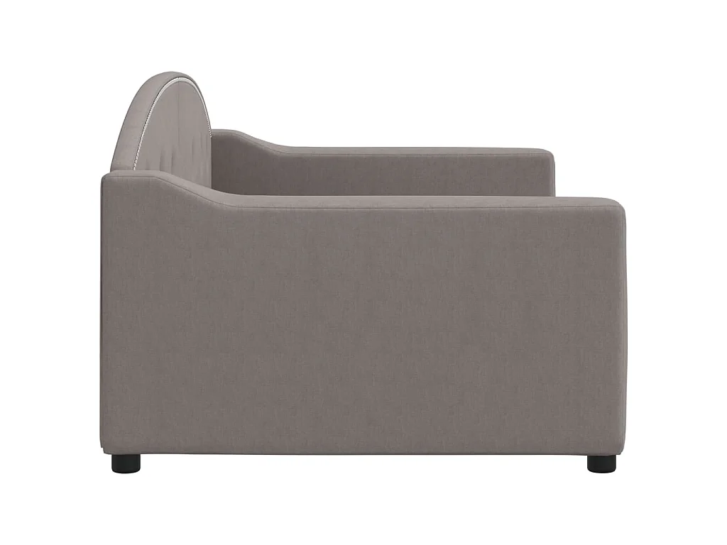 Lit-90x200 cm de repos taupe tissu EGGB34869