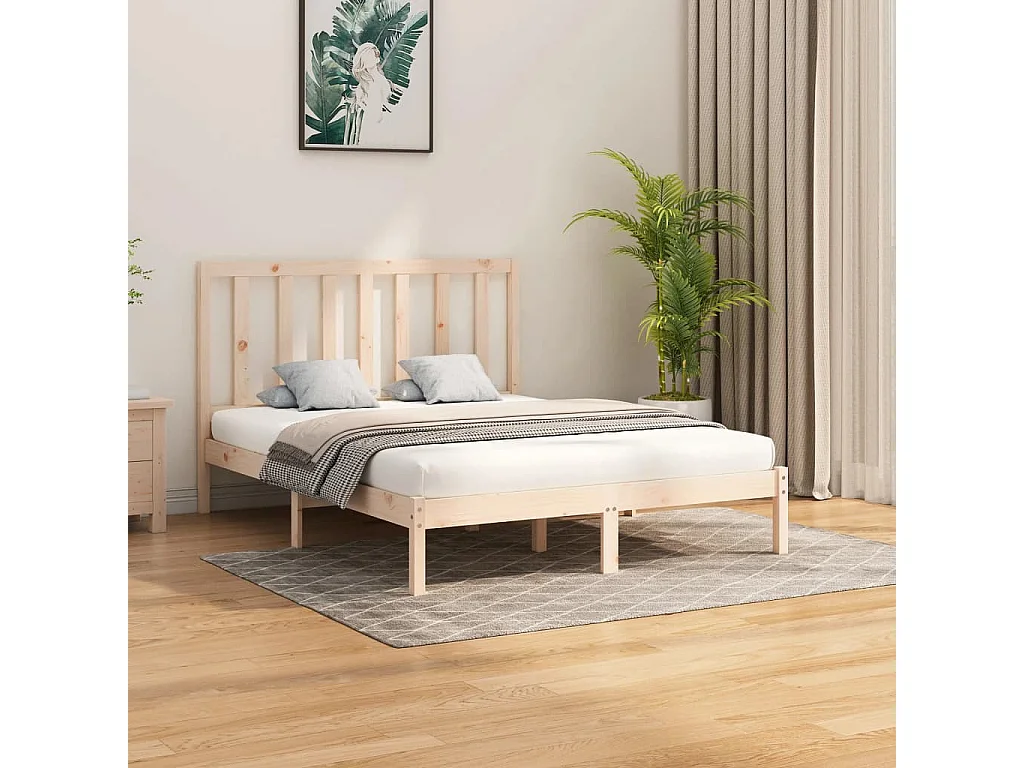 Cama 160x200 cm madeira maciça PT126573