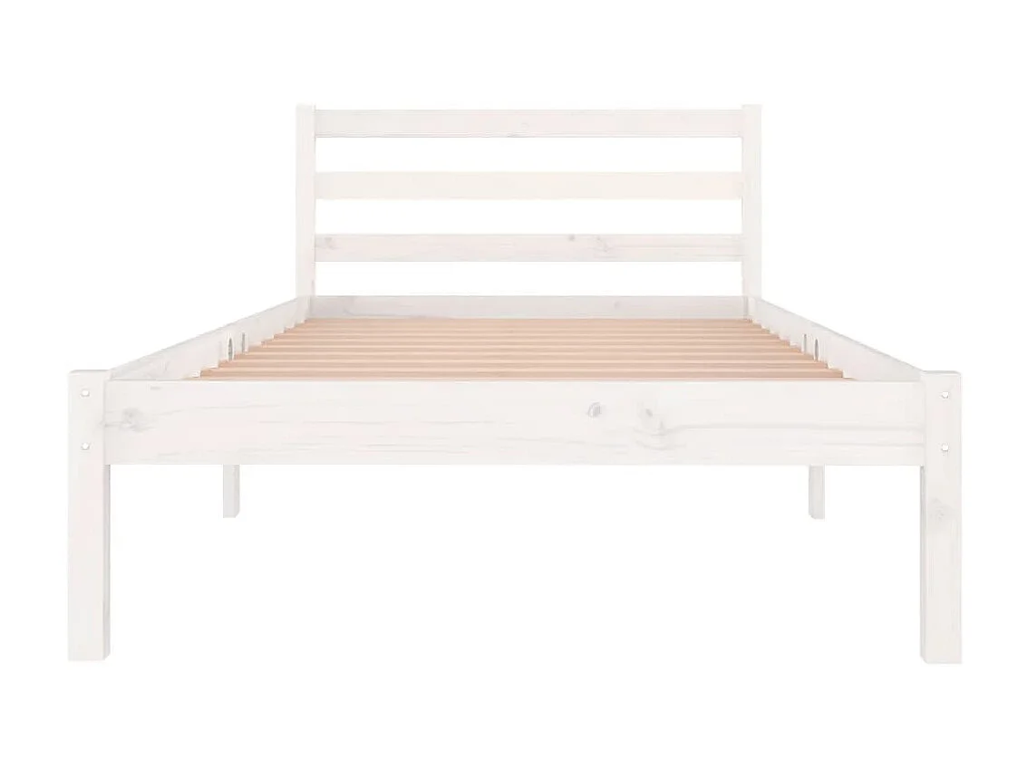Cama 90x200 cm madera maciza de pino blanco ES96314