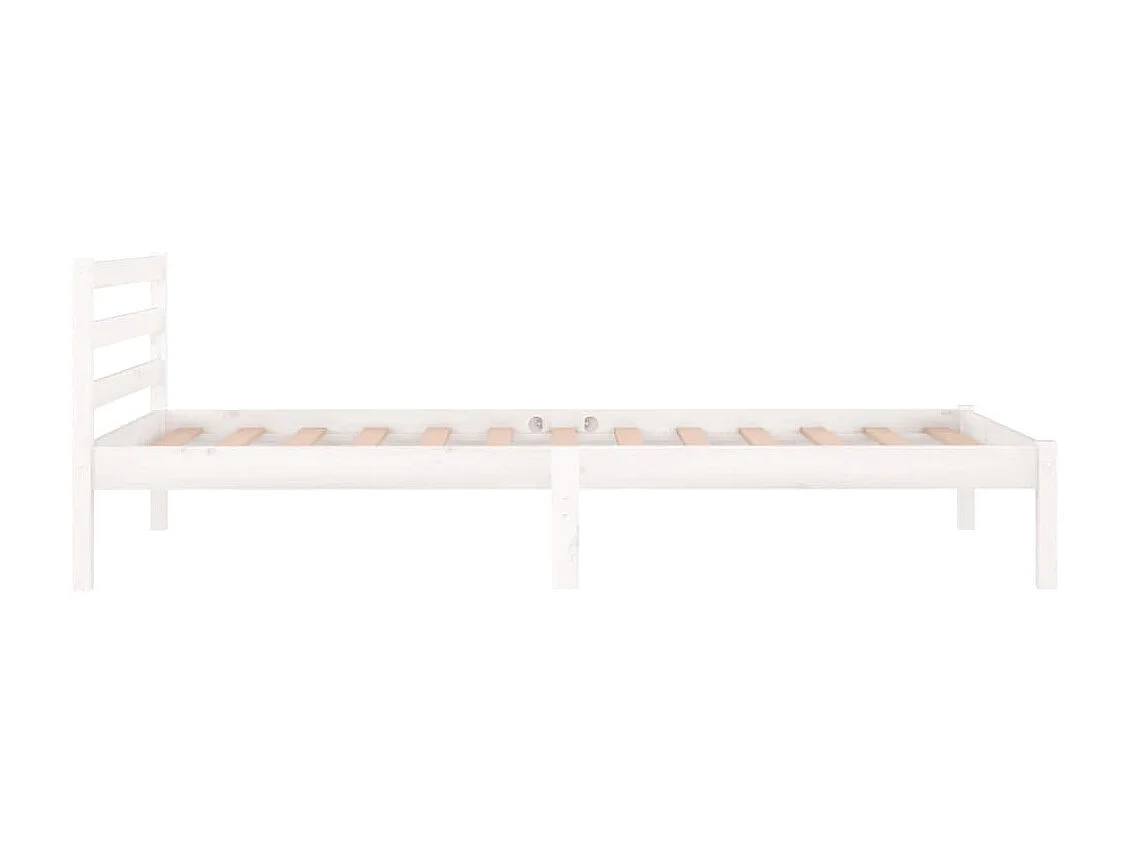 Cama 90x200 cm madera maciza de pino blanco ES96314