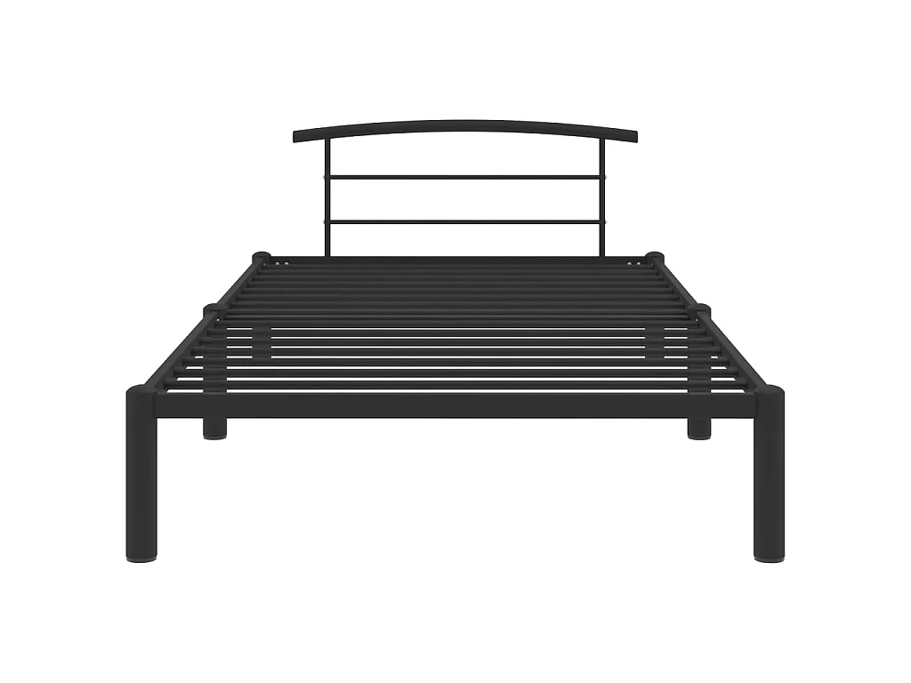 Cama 90x200 cm metal preto PT871511