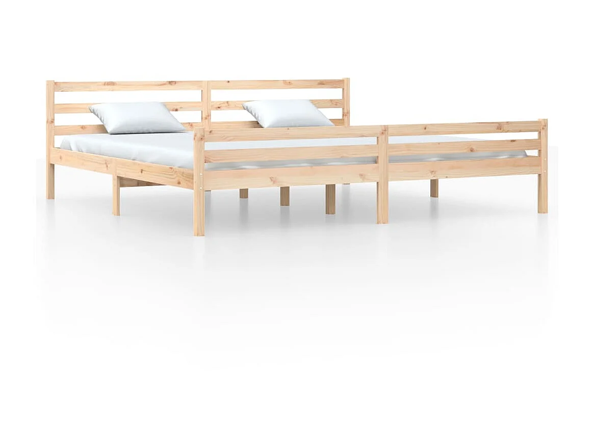 Lit-200x200 cm Bois massif EGGB37550