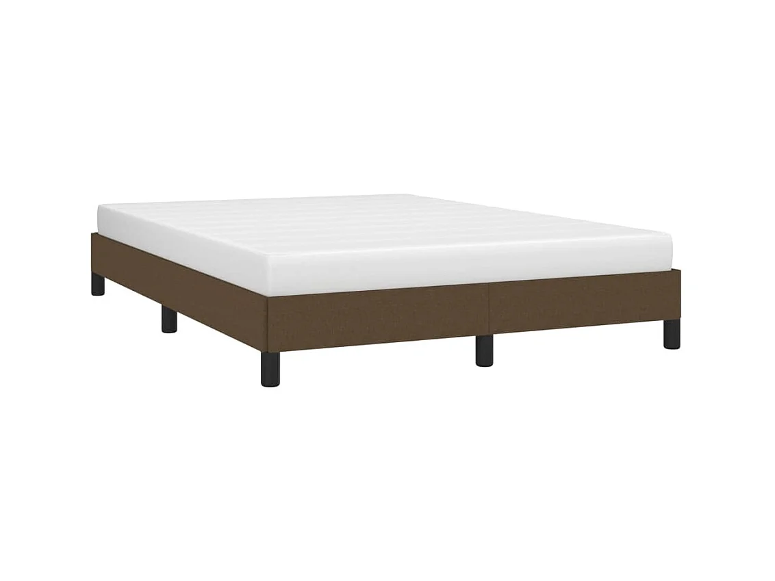 Lit-140x200 cm Marron foncé Tissu EGGB89623