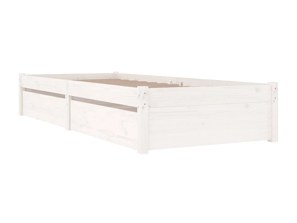 Lit-100x200 cm avec tiroirs Blanc EGGB76574