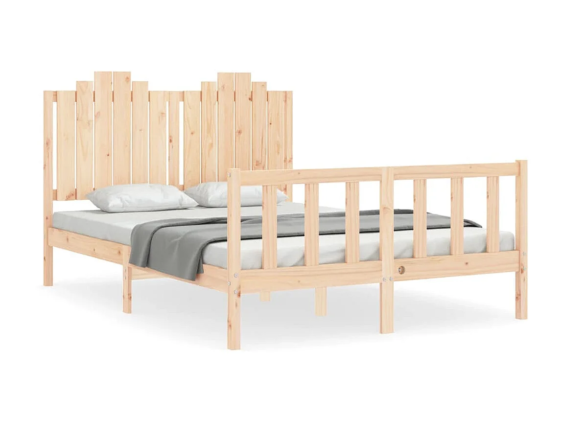 Lit-140x190 cm avec tête de lit bois massif EGGB79173