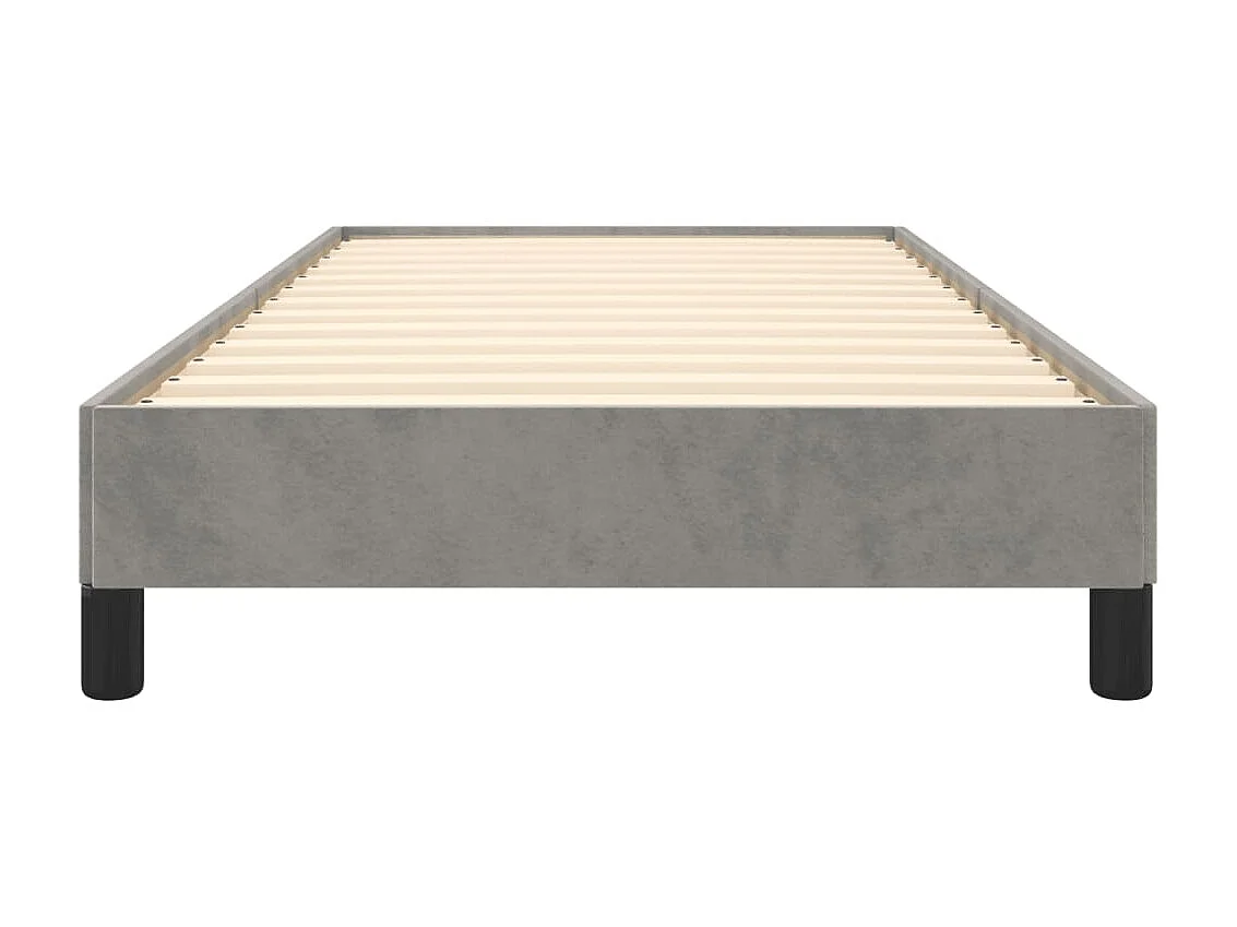 Cama 90x190 cm veludo cinzento-claro PT153663