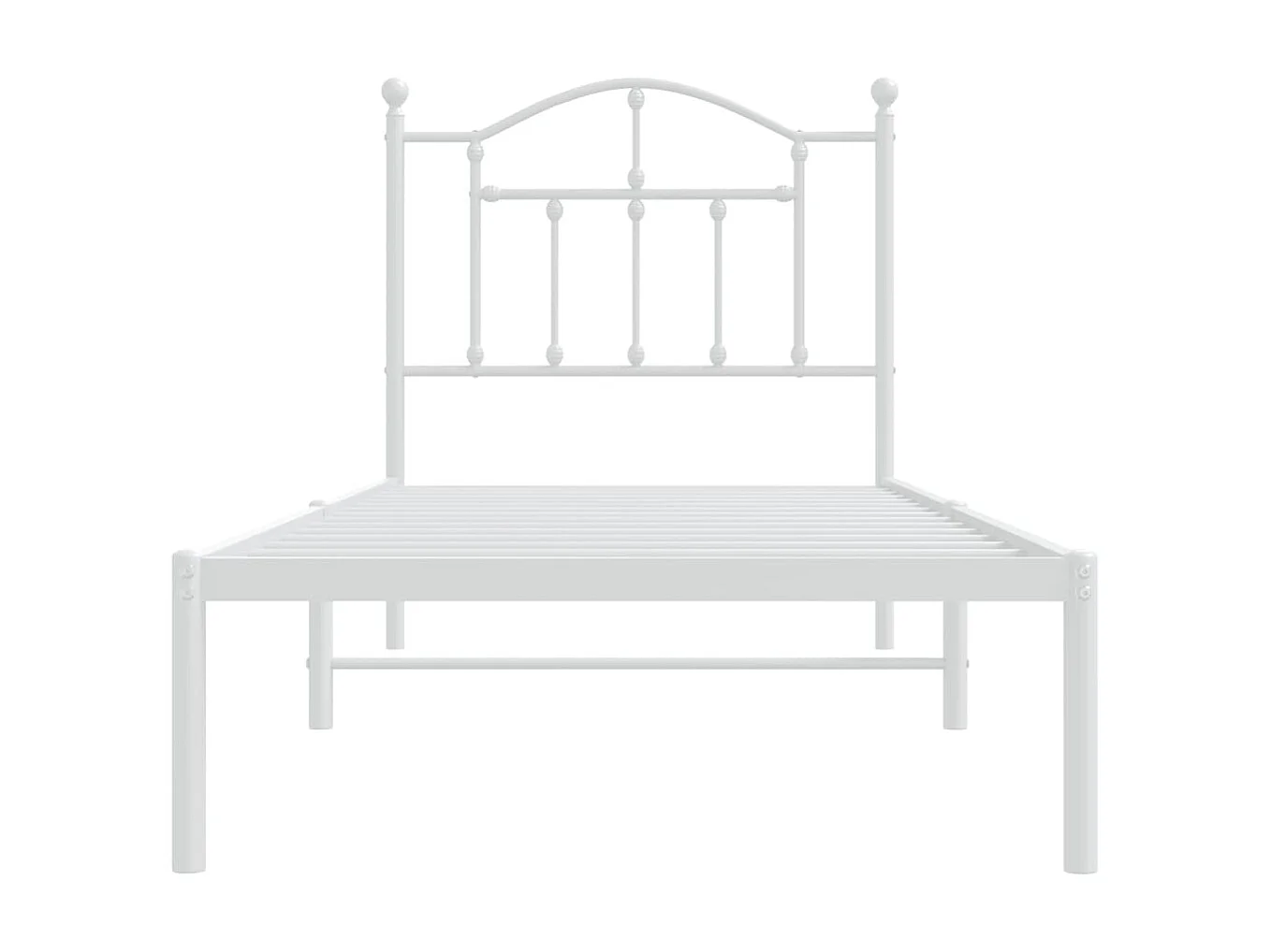 Cama com cabeceira 90x190 cm metal branco PT655715