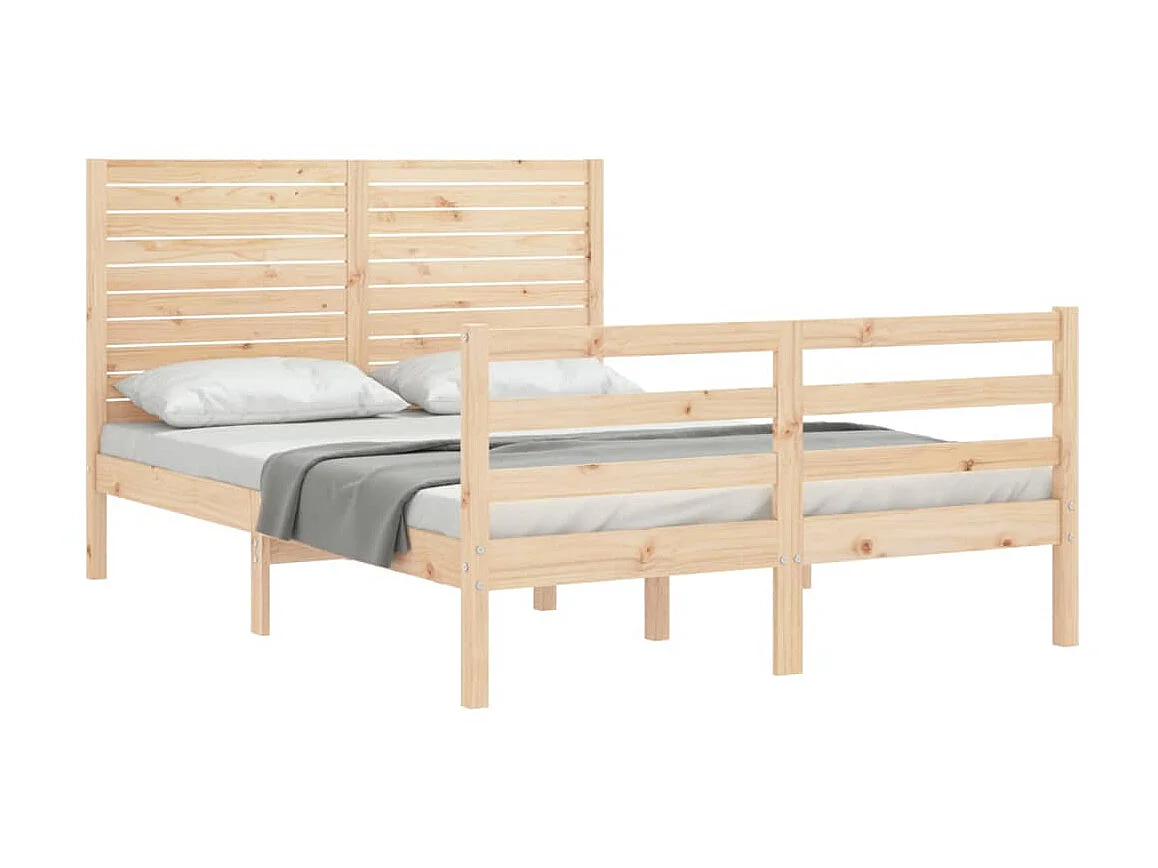 Cama com cabeceira 120x200 cmmadeira maciça PT176048