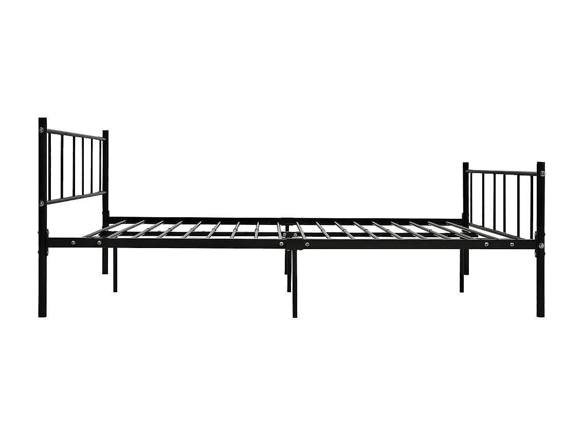 Lit-180x200 cm Noir Métal EGGB61109