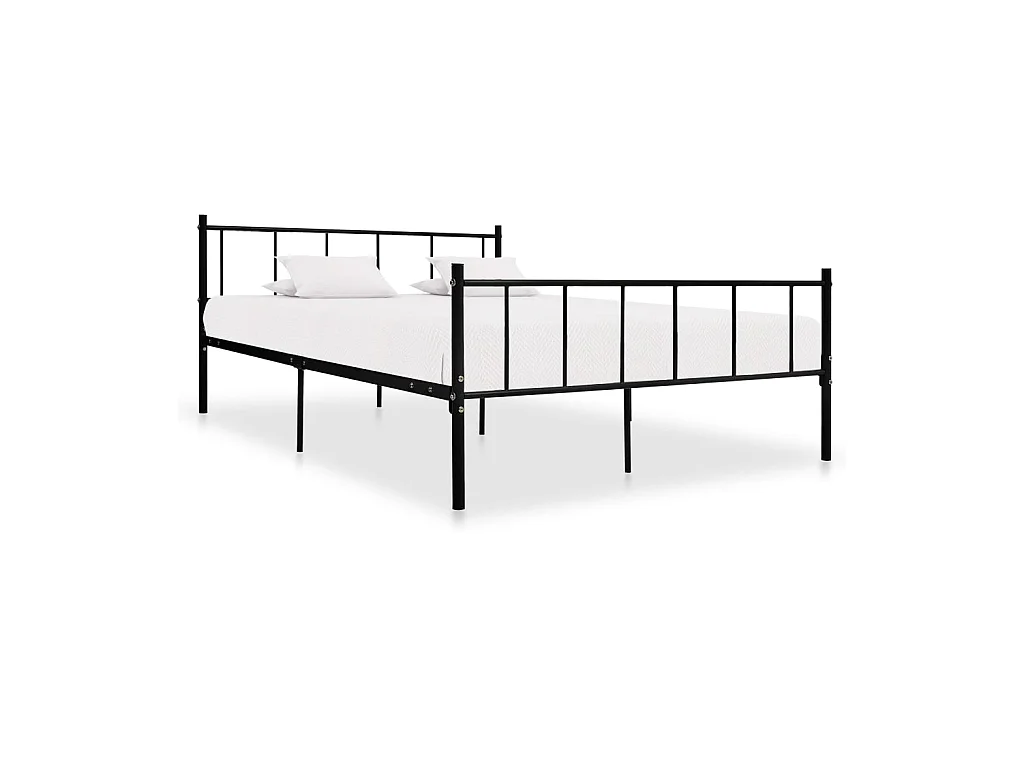 Lit-180x200 cm Noir Métal EGGB61109